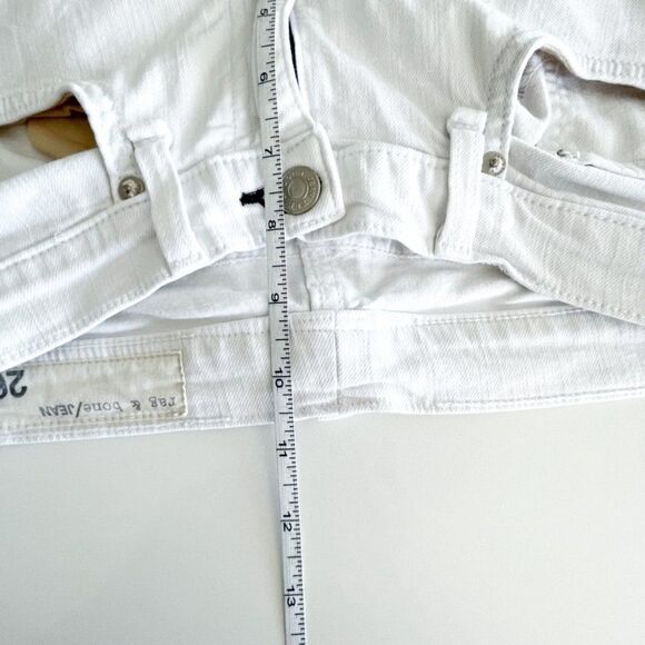 Rag & Bone Dre Jeans Women's Aged Bright White Slim Fit Boyfriend Size 26 - Picture 11 of 13